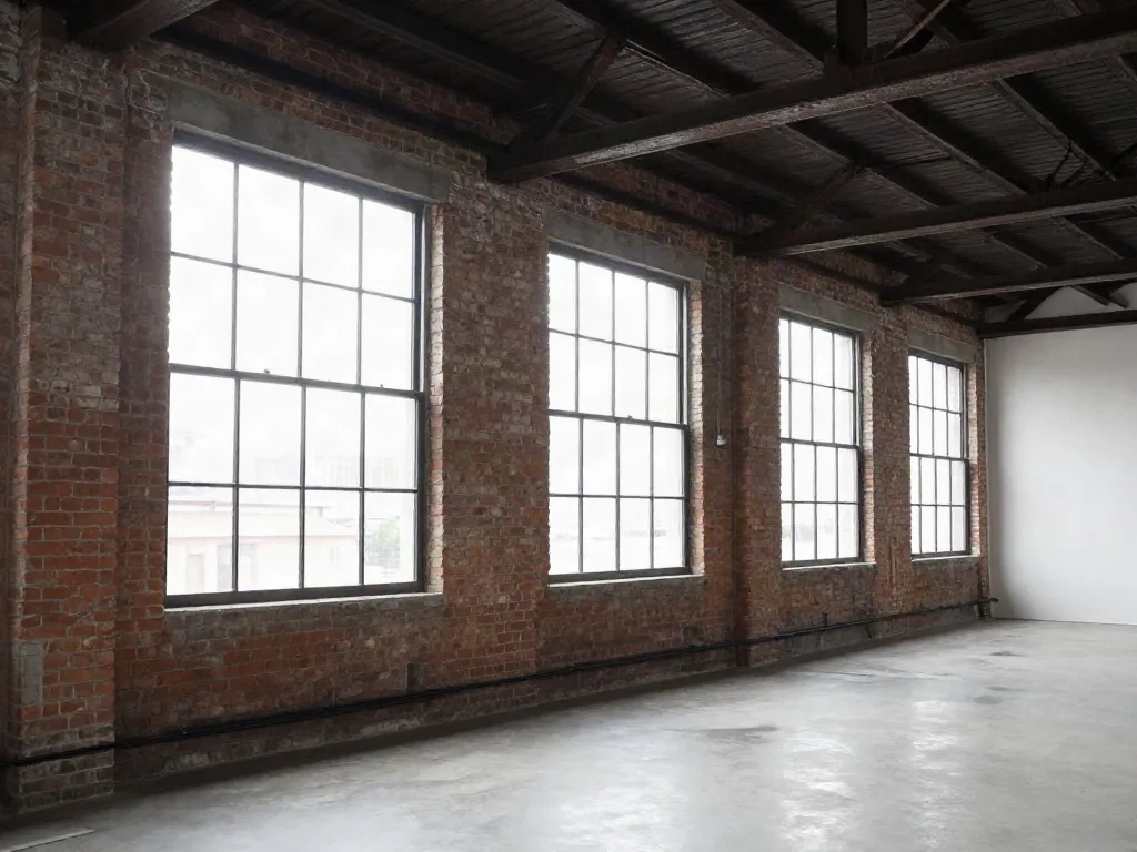 Brick loft in the old mill