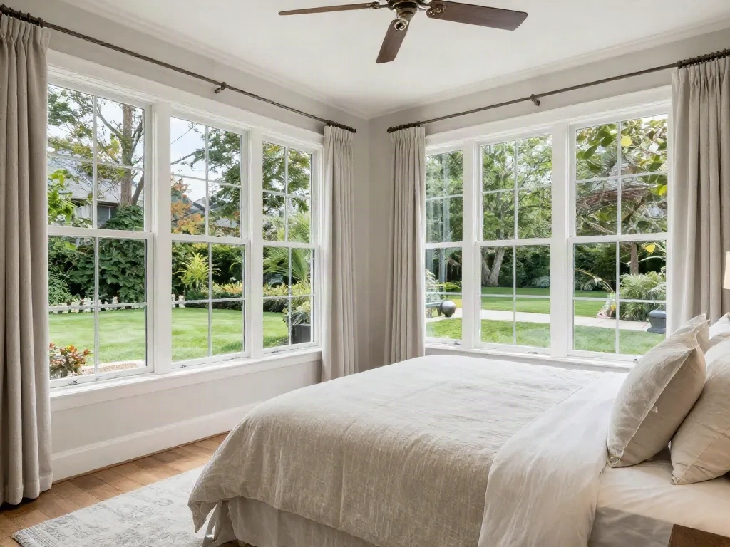 Garden-view home with large bedroom suite